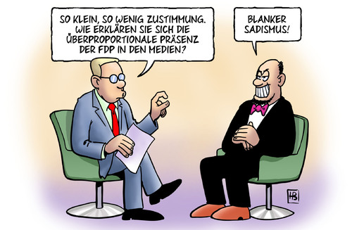 Cartoon: Sadismus (medium) by Harm Bengen tagged rösler,fdp,sadismus,partei,untergang,medien,präsenz,rösler,fdp,sadismus,untergang,medien,präsenz