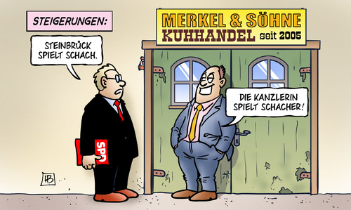 Cartoon: Schacher (medium) by Harm Bengen tagged steigerungen,schacher,steinbrück,schach,kanzlerin,merkel,söhne,kuhhandel,koalitionsgipfel,koalitionsausschuss,niedrigrenten,aufstocken,betreuungsgeld,praxisgebuehr,cdu,csu,fdp,spd,harm,bengen,cartoon,karikatur,steigerungen,schacher,steinbrück,schach,kanzlerin,merkel,söhne,kuhhandel,koalitionsgipfel,koalitionsausschuss,niedrigrenten,aufstocken,betreuungsgeld,praxisgebuehr,cdu,csu,fdp,spd,harm,bengen,cartoon,karikatur