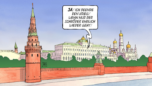 Cartoon: Schröder im Kreml (medium) by Harm Bengen tagged beenden,gerhard,schröder,kreml,putin,russland,ukraine,krieg,einmarsch,angriff,harm,bengen,cartoon,karikatur,beenden,gerhard,schröder,kreml,putin,russland,ukraine,krieg,einmarsch,angriff,harm,bengen,cartoon,karikatur