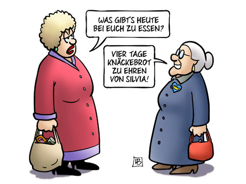 Cartoon: Silvia (medium) by Harm Bengen tagged essen,königin,schweden,knäckebrot,ehren,silvia,susemil,harm,bengen,cartoon,karikatur,essen,königin,schweden,knäckebrot,ehren,silvia,susemil,harm,bengen,cartoon,karikatur