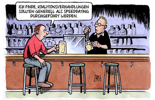 Cartoon: Speeddating (medium) by Harm Bengen tagged speeddating,koalitionsverhandlungen,bundesregierung,bundestag,spd,cdu,gruene,harm,bengen,cartoon,karikatur,speeddating,koalitionsverhandlungen,bundesregierung,bundestag,spd,cdu,gruene,harm,bengen,cartoon,karikatur