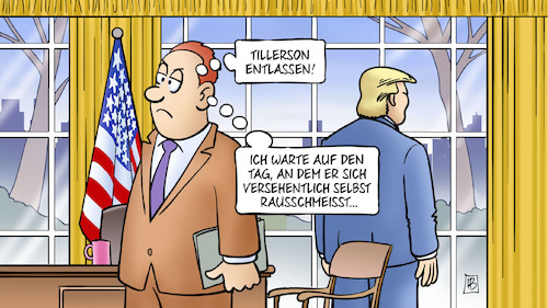 Cartoon: Tillerson-Entlassung (medium) by Harm Bengen tagged tillerson,entlassung,trump,oval,office,aussenminister,harm,bengen,cartoon,karikatur,tillerson,entlassung,trump,oval,office,aussenminister,harm,bengen,cartoon,karikatur