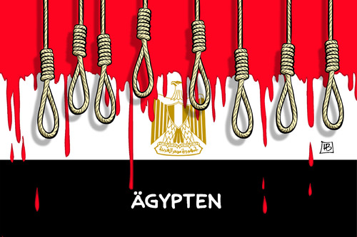 Cartoon: Todesurteile Ägypten (medium) by Harm Bengen tagged todesurteile,ägypten,muslimbruderschaft,gericht,prozess,galgen,strick,blut,fahne,harm,bengen,cartoon,karikatur,todesurteile,ägypten,muslimbruderschaft,gericht,prozess,galgen,strick,blut,fahne,harm,bengen,cartoon,karikatur