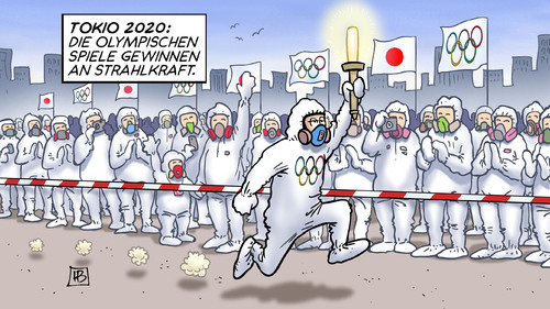 Cartoon: Tokio 2020 (medium) by Harm Bengen tagged tokio,tokyo,japan,fukushima,olympia,olympische,spiele,olympic,games,atomkraft,katastrophe,kernkraft,reaktor,strahlung,strahlkraft,fackel,fackellauf,2020,harm,bengen,cartoon,karikatur,tokio,tokyo,japan,fukushima,olympia,olympische,spiele,olympic,games,atomkraft,katastrophe,kernkraft,reaktor,strahlung,strahlkraft,fackel,fackellauf,2020,harm,bengen,cartoon,karikatur