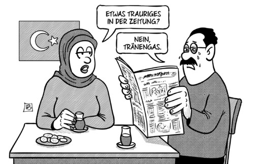 Tränengas-Zeitung