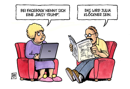 Trump-Klöckner By Harm Bengen | Politics Cartoon | TOONPOOL