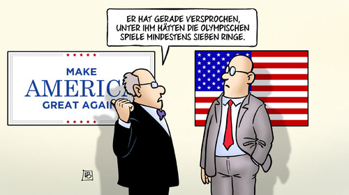 Cartoon: Trump-Olympia (medium) by Harm Bengen tagged trump,olympia,olympische,ringe,usa,republikaner,wahlen,praesident,harm,bengen,cartoon,karikatur,trump,olympia,olympische,ringe,usa,republikaner,wahlen,praesident,harm,bengen,cartoon,karikatur