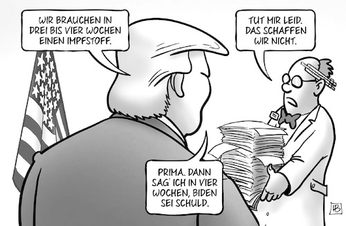 Trump und Impfstoff