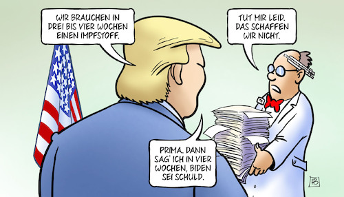 Cartoon: Trump und Impfstoff (medium) by Harm Bengen tagged trump,usa,wissenschaftler,impfstoff,corona,wahlkampf,biden,harm,bengen,cartoon,karikatur,trump,usa,wissenschaftler,impfstoff,corona,wahlkampf,biden,harm,bengen,cartoon,karikatur