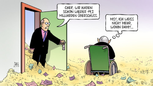 Cartoon: Überschuss 2017 (medium) by Harm Bengen tagged chef,schäuble,finanzminister,haushalt,geldspeicher,milliarden,überschuss,harm,bengen,cartoon,karikatur,chef,schäuble,finanzminister,haushalt,geldspeicher,milliarden,überschuss,harm,bengen,cartoon,karikatur