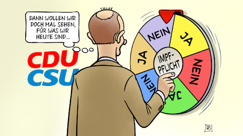 Cartoon: Union und Impfpflicht (medium) by Harm Bengen tagged union,impfpflicht,merz,glücksrad,kritik,umfallen,zufall,cdu,csu,harm,bengen,cartoon,karikatur,union,impfpflicht,merz,glücksrad,kritik,umfallen,zufall,cdu,csu,harm,bengen,cartoon,karikatur