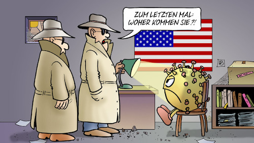 Cartoon: US-Geheimdienste und Corona (medium) by Harm Bengen tagged usa,geheimdienste,agenten,verhör,keller,virus,china,wuhan,untersuchung,ursprung,corona,harm,bengen,cartoon,karikatur,usa,geheimdienste,agenten,verhör,keller,virus,china,wuhan,untersuchung,ursprung,corona,harm,bengen,cartoon,karikatur