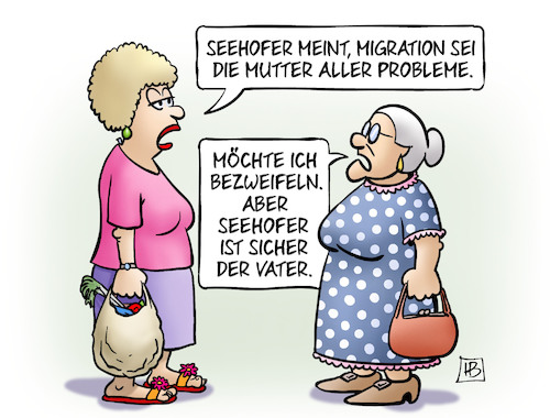 Cartoon: Vater aller Probleme (medium) by Harm Bengen tagged seehofer,innenminister,csu,migration,fluechtlinge,mutter,aller,probleme,vater,susemil,harm,bengen,cartoon,karikatur,seehofer,innenminister,csu,migration,fluechtlinge,mutter,aller,probleme,vater,susemil,harm,bengen,cartoon,karikatur