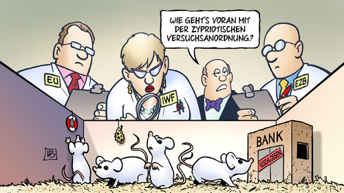 Cartoon: Versuchsanordnung (medium) by Harm Bengen tagged versuchsanordnung,maus,maeuse,russland,bank,anleger,zypern,eu,europa,kleinsparer,abgabe,raub,erpressung,kunde,hilfspaket,schulden,kredite,rettungsschirm,troika,ezb,iwf,harm,bengen,cartoon,karikatur,versuchsanordnung,maus,maeuse,russland,bank,anleger,zypern,eu,europa,kleinsparer,abgabe,raub,erpressung,kunde,hilfspaket,schulden,kredite,rettungsschirm,troika,ezb,iwf,harm,bengen,cartoon,karikatur