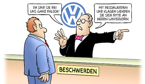 Cartoon: VW-Beschwerden (medium) by Harm Bengen tagged beschwerden,winterkorn,usa,vw,abgasskandal,diesel,anklage,harm,bengen,cartoon,beschwerden,winterkorn,usa,vw,abgasskandal,diesel,anklage,harm,bengen,cartoon