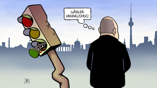 Cartoon: Wählervandalismus (medium) by Harm Bengen tagged wählervandalismus,vandalismus,ampel,demoliert,scholz,berlin,europawahl,wahl,niederlage,spd,fdp,grüne,bundesregierung,harm,bengen,cartoon,karikatur,wählervandalismus,vandalismus,ampel,demoliert,scholz,berlin,europawahl,wahl,niederlage,spd,fdp,grüne,bundesregierung,harm,bengen,cartoon,karikatur