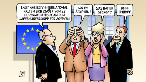 Cartoon: Waffen für Ägypten (medium) by Harm Bengen tagged amnesty,international,eu,europa,staaten,waffenlieferstopp,embargo,ägypten,drei,affen,harm,bengen,cartoon,karikatur,amnesty,international,eu,europa,staaten,waffenlieferstopp,embargo,ägypten,drei,affen,harm,bengen,cartoon,karikatur