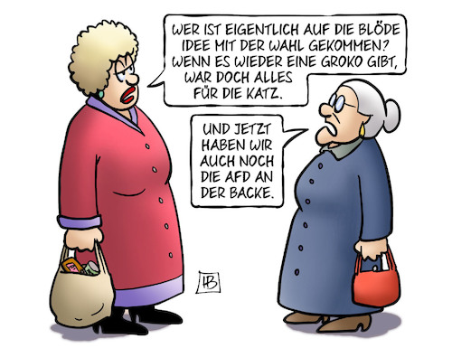 Cartoon: Wahl-Schnapsidee (medium) by Harm Bengen tagged bundestagswahl,schnapsidee,groko,katz,afd,backe,susemil,harm,bengen,cartoon,karikatur,bundestagswahl,schnapsidee,groko,katz,afd,backe,susemil,harm,bengen,cartoon,karikatur