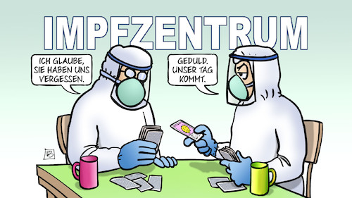 Cartoon: Warten im Impfzentrum (medium) by Harm Bengen tagged warten,impfzentrum,vergessen,geduld,corona,boosterimpfung,kartenspiel,harm,bengen,cartoon,karikatur,warten,impfzentrum,vergessen,geduld,corona,boosterimpfung,kartenspiel,harm,bengen,cartoon,karikatur