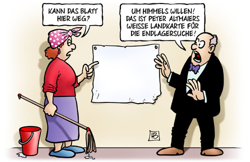 Cartoon: Weisse Landkarte (medium) by Harm Bengen tagged blatt,peter,altmaier,weisse,landkarte,endlagersuche,atomkraft,atommüll,umweltminister,castor,harm,bengen,cartoon,karikatur,blatt,peter,altmaier,weisse,landkarte,endlagersuche,atomkraft,atommüll,umweltminister,castor,harm,bengen,cartoon,karikatur