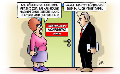 Cartoon: Wien-Konferenz (medium) by Harm Bengen tagged westbalkan,konferenz,wien,österreich,balkan,route,griechenland,deutschland,eu,europa,flüchtlinge,asyl,grenzen,harm,bengen,cartoon,karikatur,westbalkan,konferenz,wien,österreich,balkan,route,griechenland,deutschland,eu,europa,flüchtlinge,asyl,grenzen,harm,bengen,cartoon,karikatur