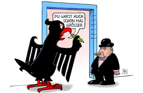 Cartoon: Wirtschaftsgrösse (medium) by Harm Bengen tagged wirtschaftsgrösse,grösse,vermittlungsausschuss,wachstumschancengesetz,wachstum,kapitalist,unternehmer,bundesadler,adler,harm,bengen,cartoon,karikatur,wirtschaftsgrösse,grösse,vermittlungsausschuss,wachstumschancengesetz,wachstum,kapitalist,unternehmer,bundesadler,adler,harm,bengen,cartoon,karikatur