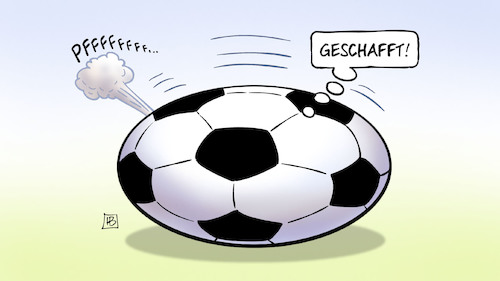 Cartoon: WM-Ende (medium) by Harm Bengen tagged geschafft,wm,weltmeisterschaft,fussball,ende,harm,bengen,cartoon,karikatur,geschafft,wm,weltmeisterschaft,fussball,ende,harm,bengen,cartoon,karikatur