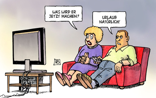 Cartoon: Wulff und Urlaub (medium) by Harm Bengen tagged verstrickungen,transparenz,krieg,bild,bildzeitung,pressefreiheit,drohen,drohung,rubikon,affaere,unternehmer,wulff,bundespraesident,maschmeyer,geerkens,glaeseker,berater,bestechung,anwalt,kredit,vorteil,vorteilsnahme,zinsen,korruption,anzeigen,ruecktritt,mitleid,diekmann,doepfner,bellevue,schloss,urlaub,norderney,sylt,groenewold,merkel,verstrickungen,transparenz,krieg,bildzeitung,pressefreiheit,drohen,rubikon