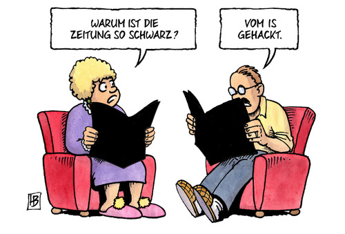 Zeitung gehackt