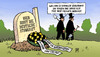 Cartoon: Atomkraft-Grab (small) by Harm Bengen tagged atomkraft,kernkraft,atomenergie,atom,moratorium,grab,friedhof,tot,tod,totengräber,beerdigung,spaten,grabstein,akw,cdu,csu,fdp,merkel,röttgen