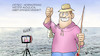 Cartoon: Heringsfang (small) by Harm Bengen tagged ostsee,heringsfang,eingeschränkt,europa,fangquoten,fischerei,angler,fisch,selfie,harm,bengen,cartoon,karikatur