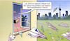 Cartoon: Lufthansa-Rettungspaket (small) by Harm Bengen tagged spielen,varianten,geld,fenster,papierflieger,zehn,milliarden,lufthansa,rettungspaket,rettungsschirme,corona,coronavirus,ansteckung,pandemie,epidemie,krankheit,schaden,harm,bengen,cartoon,karikatur