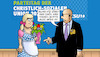 Cartoon: Söder und Grün (small) by Harm Bengen tagged blumenstrauss,söder,grüne,bayern,csu,parteitag,mädchen,dirndl,security,harm,bengen,cartoon,karikatur