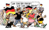 Cartoon: Umfragen für Gauck (small) by Harm Bengen tagged umfragen gauck wulff köhler bundespräsident cdu csu fdp wm fans hund kläffen wahl fußball fahne volk demonstration spd grüne