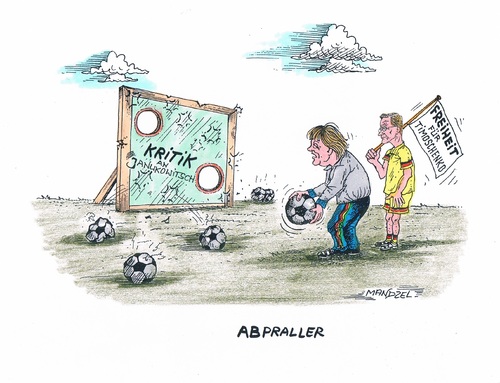 Cartoon: ABPraller (medium) by mandzel tagged europameisterschaft,fußball,timoschenko,julia,kritik,ukraine,torwand,ukraine,timoschenko,fußball,europameisterschaft,em