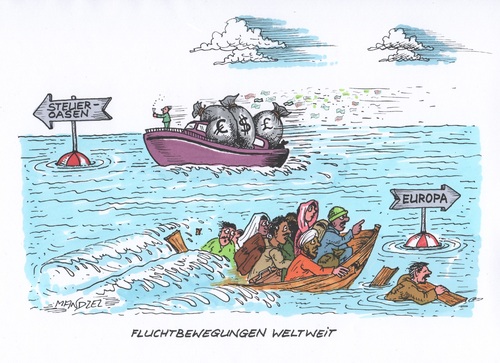 Cartoon: Auf der Flucht (medium) by mandzel tagged steuerflucht,politiker,prominente,briefkastenfirmen,steueroasen,kriegsflüchtlinge,europa,lebensgefahr,steuerflucht,politiker,prominente,briefkastenfirmen,steueroasen,kriegsflüchtlinge,europa,lebensgefahr