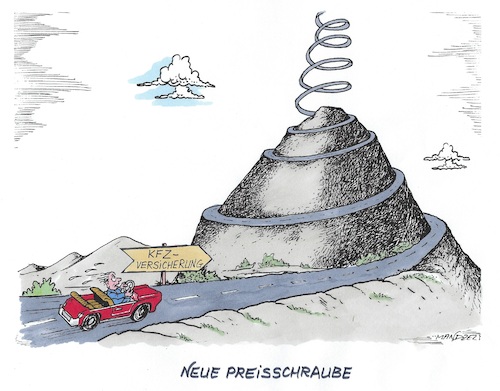 Cartoon: Autofahren wird teurer (medium) by mandzel tagged autos,versicherung,deutschland,preissteigerungen,autos,versicherung,deutschland,preissteigerungen