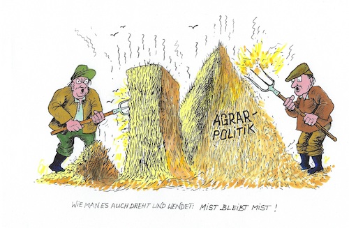 Cartoon: Bauernregel (medium) by mandzel tagged bauern,demonstrationen,umwelt,insekten,regelungen,verordnungen,agrarpolitik,bauern,demonstrationen,umwelt,insekten,regelungen,verordnungen,agrarpolitik