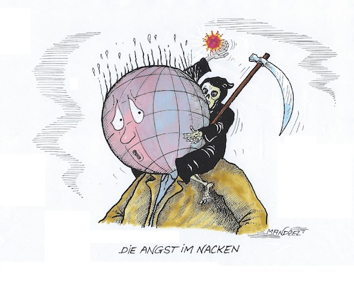 Cartoon: Die Angst im Nacken (medium) by mandzel tagged corona,pandemie,panik,chaos,hysterie,pleiten,wirtschaft,finanzen,kasperkram,angst,deutschland,mandzel,karikatur,schuldenberg,corona,pandemie,panik,chaos,hysterie,pleiten,wirtschaft,finanzen,kasperkram,angst,deutschland,mandzel,karikatur,schuldenberg