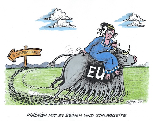 Cartoon: EU-Wahl (medium) by mandzel tagged eu,wahl,europagegner,populisten,eu,wahl,europagegner,populisten