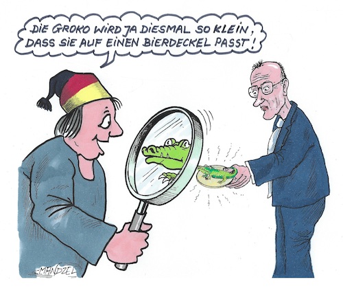 Cartoon: Große Koalition (medium) by mandzel tagged groko,merz,spd,union,deutschland,wahlen,regierungsbildung,groko,merz,spd,union,deutschland,wahlen,regierungsbildung