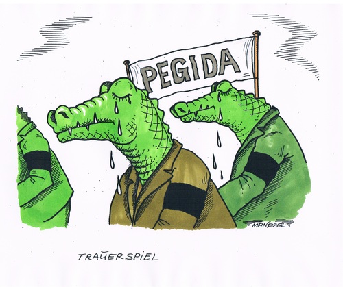 Cartoon: Heuchlerische Pegida (medium) by mandzel tagged pegida,demonstration,trauerflor,krokodilstränen,trauerspiel,instrumentalisierung,pegida,demonstration,trauerflor,krokodilstränen,trauerspiel,instrumentalisierung