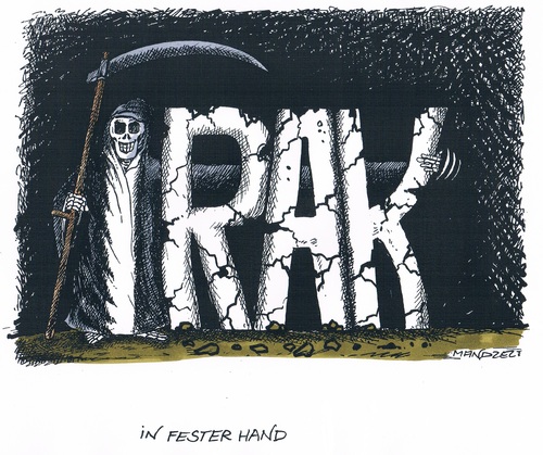 Cartoon: Isis hat Irak im Griff (medium) by mandzel tagged irak,isis,tod,zerstörung,irak,isis,tod,zerstörung