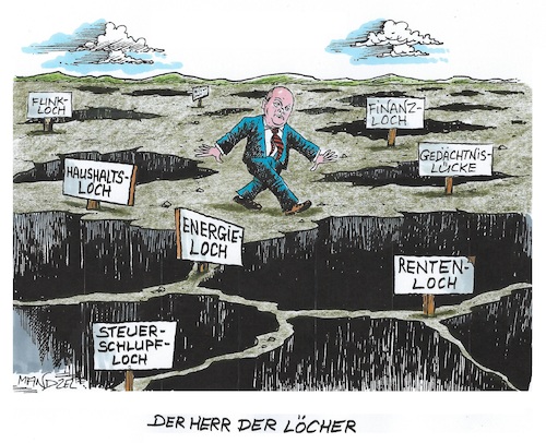 Cartoon: Löchriges Deutschland (medium) by mandzel tagged scholz,erinnerungslücken,cum,ex,banken,korruption,lügen,verschleierungen,energieloch,steuerschlupfloch,haushaltsloch,scholz,erinnerungslücken,cum,ex,banken,korruption,lügen,verschleierungen,energieloch,steuerschlupfloch,haushaltsloch