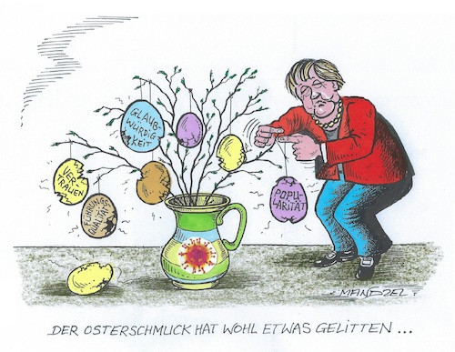 Cartoon: Merkels Osterschmuck (medium) by mandzel tagged corona,pandemie,panik,chaos,hysterie,pleiten,wirtschaft,finanzen,angst,mandzel,karikatur,belastungen,merkel,ostern,corona,pandemie,panik,chaos,hysterie,pleiten,wirtschaft,finanzen,angst,mandzel,karikatur,belastungen,merkel,ostern