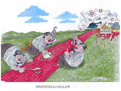 Cartoon: Orgie der Profiteure (medium) by mandzel tagged ukrainekrieg,usa,selenskyj,europa,hunger,zerstörung,tod,russland,putin,waffenindustrie,gewinne,ölkonzerne,aktienhändler,ukrainekrieg,usa,selenskyj,europa,hunger,zerstörung,tod,russland,putin,waffenindustrie,gewinne,ölkonzerne,aktienhändler