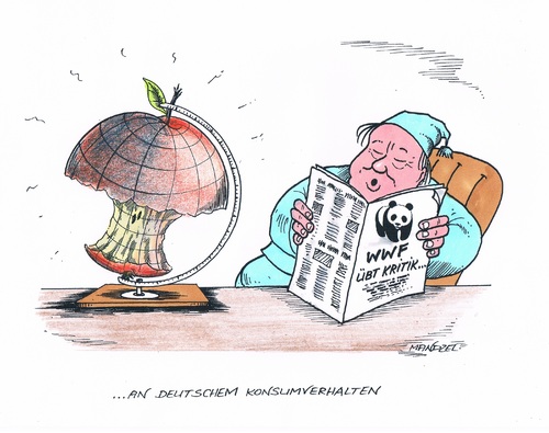 Cartoon: Rücksichtsloses Ausbeuten (medium) by mandzel tagged konsumverhalten,wwf,kritik,ausbeutung,konsumverhalten,wwf,kritik,ausbeutung