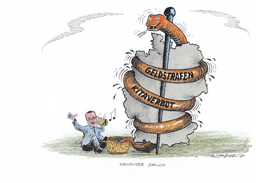 Cartoon: Spahn macht Druck (medium) by mandzel tagged gesundheitsminister,spahn,impfpflicht,deutschland,masern,gesundheitsminister,spahn,impfpflicht,deutschland,masern