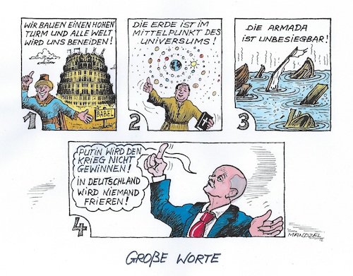 Cartoon: Starke Prophezeiungen (medium) by mandzel tagged selenskyj,krieg,energiemangel,ukraine,scholz,optimismus,traumtänzer,deutschland,selenskyj,krieg,energiemangel,ukraine,scholz,optimismus,traumtänzer,deutschland