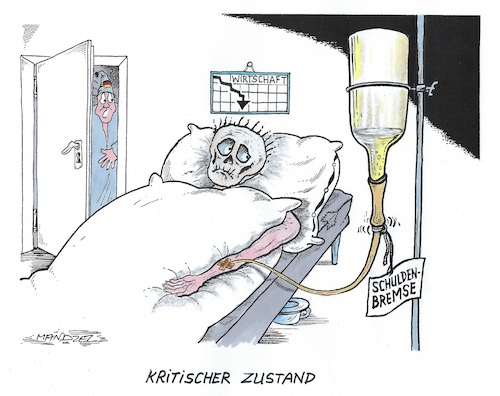 Cartoon: Sterbehilfe (medium) by mandzel tagged schuldenbremse,deutschland,fehlpolitik,regierungsunfähigkeit,finanzwirtschaft,spd,grün,fdp,ampelgehampel,schuldenbremse,deutschland,fehlpolitik,regierungsunfähigkeit,finanzwirtschaft,spd,grün,fdp,ampelgehampel